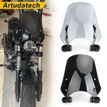 Ветровое стекло из АБС-пластика для мотоцикла Harley Dyna Softail чёрный