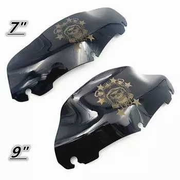 Ветровое стекло мотоцикла 7 9 черное черепное ветровое стекло для Harley Touring Street Electra Glide Ultra Limited FLHX 2014-2022 7 чёрный