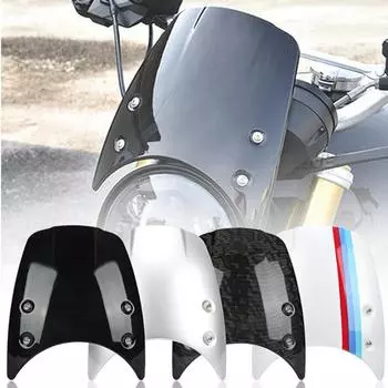 Ветровое стекло мотоцикла совместимо с R NINE T R9T 2014-2019, высокопрочный дефлектор ветрового стекла чёрный