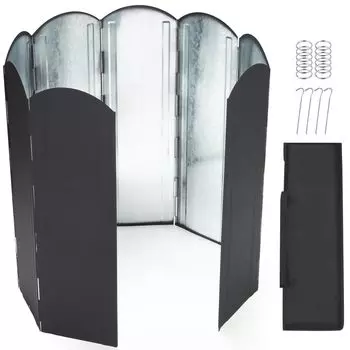Ветровое стекло отражатель костра костер ветровое стекло кемпинг 60 см большой отражатель ветрозащита соединение складная оцинкованная стальная пластина тепло