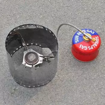 Ветровое стекло универсальное титановое с чехлом для хранения ветрозащитный блок