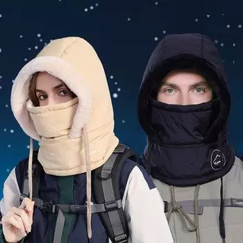 Ветрозащитная 3-в-1 зимняя велосипедная шапка, устойчивая к холоду, шапка Lei Feng, теплый шарф, маска для лица на открытом воздухе кофейный
