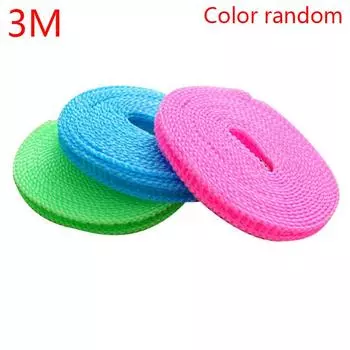 Ветрозащитная бельевая веревка 3/5/8/10 метров прочная дорожная бельевая веревка портативная сушильная веревка для белья длина регулируемая нескользящая веревка 3M