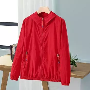 Ветрозащитная, быстросохнущая, прочная, свободная, женская куртка, простая, красивая, с карманами на молнии, весенне-летняя одежда 7XL 6XL