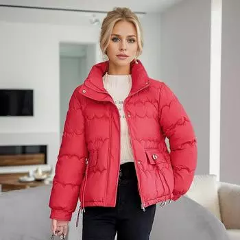 Ветрозащитная хлопковая одежда женская осенне-зимняя одежда высокого класса женское модное свободное утолщенное теплое короткое пальто M