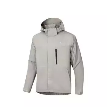 Ветрозащитная куртка Anta Water Shell Earth Shell с капюшоном, унисекс, куртка цвета хаки 972437601-2 S