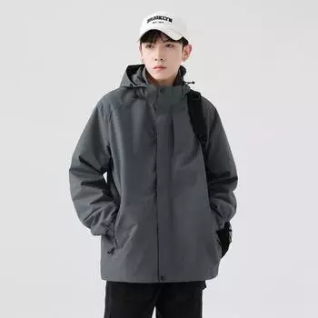 Ветрозащитная куртка мужская весна и осень новая повседневная куртка с капюшоном верхняя часть M