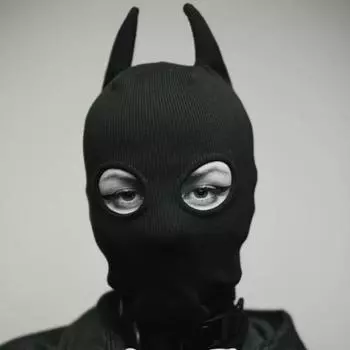 Ветрозащитная маска на все лицо, защита шеи, мужская и женская шапка Джини с тремя отверстиями OneSize чёрный