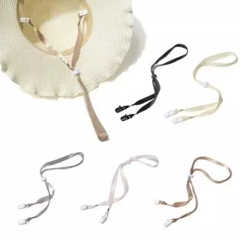 Ветрозащитная шляпа с защитой от потери, регулируемый фиксатор для шляпы, портативная шляпа, ветрозащитная веревочная шляпа бежевый