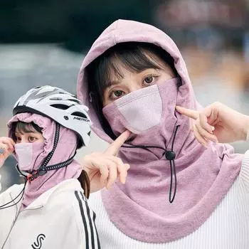 Ветрозащитная теплая шапка зимняя мужская женская полнолицевая шапка для рыбалки с маской Балаклава шапка с капюшоном утеплитель для шеи походная велосипедная шапка светло-серый