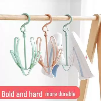 Ветрозащитная вешалка для сушки и хранения обуви на балконе с двумя крючками 500/box