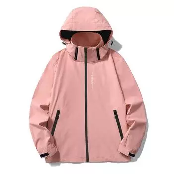 Ветрозащитная водонепроницаемая куртка женская одежда для альпинизма больших размеров тонкие ветровки для активного отдыха мужской штурмовой костюм повседневное рабочее пальто из мягкой ткани M(50-55kg) чёрный