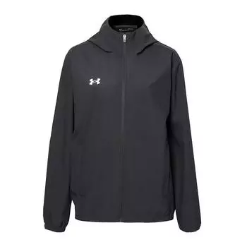 Ветрозащитная водоотталкивающая куртка с капюшоном и длинными рукавами Under Armour с маленьким логотипом, унисекс, черная 25500401-001 S