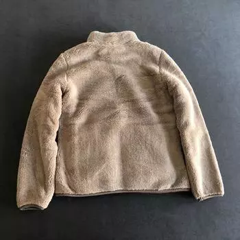 Ветрозащитная женская куртка с длинным рукавом, термофлисовая куртка с воротником-стойкой, хлопковая флисовая куртка большого размера S серый