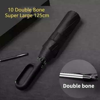 Ветрозащитное кольцо с пряжкой, автоматическое кольцо, большой складной солнечный зонт двойного назначения, ветрозащитный солнцезащитный зонт, портативный зонт серый