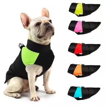 Ветрозащитное пальто для собак, водонепроницаемая одежда для собак, застежка-молния, одежда для щенков для маленьких, средних и больших собак L зелёный