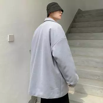 Ветрозащитное пальто мужское шерстяное пальто с лацканами с однобортной застежкой средней длины с карманами официальная одежда для зимы в стиле ретро M абрикосовый