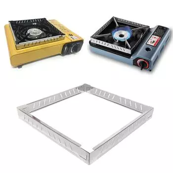 Ветрозащитное стекло для газовой плиты из нержавеющей стали, экран для ветрового стекла для походной спиртовой плиты, ветрозащитная пластина, сверхлегкая стойка для спиртовой плиты