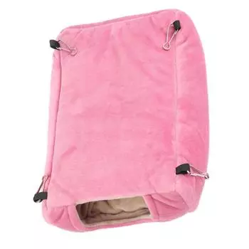 Ветрозащитное теплое гнездо для попугая, плюшевый гамак, подвесные качели, кровать, пещера для домашних птиц (S) Small