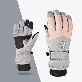 Ветрозащитные бархатные перчатки, теплые перчатки для вождения, многофункциональные зимние лыжные перчатки для женщин/девочек H-male