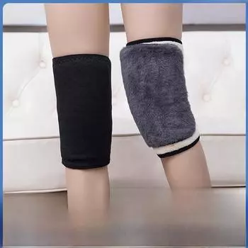 Ветрозащитные наколенники с бархатной подкладкой, двухслойной застежкой-липучкой и утолщенной искусственной овчиной Electric car warm knee pads 9412