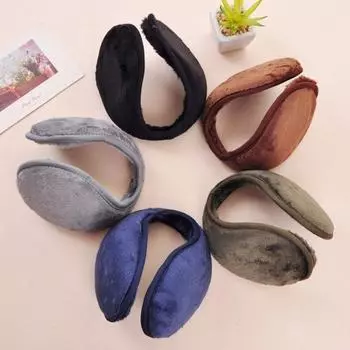 Ветрозащитные наушники для мужчин и женщин, теплая защита для ушей, утепленные плюшевые зимние теплые флисовые наушники, теплые наушники для езды на велосипеде, мягкие наушники