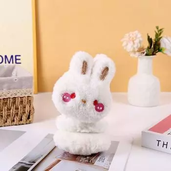 Ветрозащитные наушники с кроликом, зимние теплые наушники для езды на велосипеде, теплые плюшевые наушники для женщин и девочек кофейный