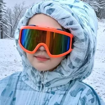 Ветрозащитные очки с защитой от ультрафиолета для верховой езды и катания на лыжах color film оранжевый