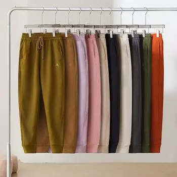 Ветрозащитные штаны женские осенне-зимние теплые флисовые спортивные штаны с завязками свободные спортивные штаны для пар повседневные брюки Harlan S белый