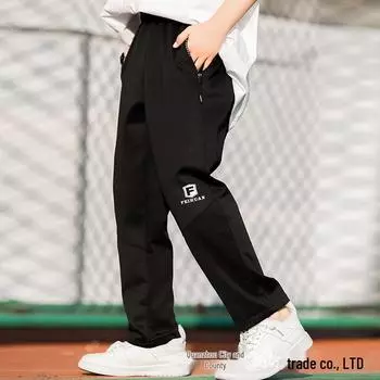 Ветрозащитные водонепроницаемые походные брюки для мальчиков на флисовой подкладке 160 cm чёрный