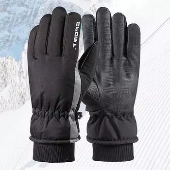 Ветрозащитные женские плюшевые перчатки, водонепроницаемые зимние перчатки, утолщенные термоперчатки, зимние теплые варежки