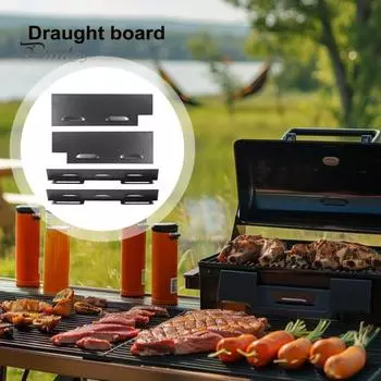 Ветрозащитный экран для гриля Blackstone Griddle 17-36 дюймов, комплект из 4 ветровых экранов из нержавеющей стали, вентилируемый защитный экран для гриля с безмагнитной установкой 17inch