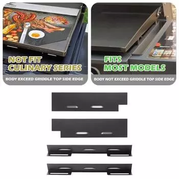 Ветрозащитный экран для гриля Blackstone Griddle 17-36 дюймов, комплект из 4 ветровых экранов из нержавеющей стали, вентилируемый защитный экран для гриля с безмагнитной установкой 17inch