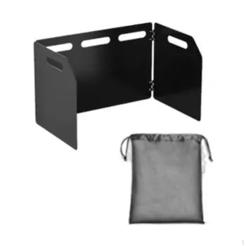 Ветрозащитный экран для кемпинговой печи, уличный ветрозащитный экран, складной, удобный, компактный, прочный, с возможностью переноски 41x24.8x25cm