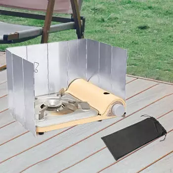 Ветрозащитный экран для кемпинговой печи, ветрозащитный экран для кемпинга, наружный ветрозащитный экран для походов 10 Plates