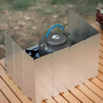 Ветрозащитный экран для походной печи, складной, переносной, с сумкой для хранения, ветрозащитный экран для кемпинга Argent