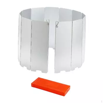 Ветрозащитный экран для походной плиты, складной компактный ветрозащитный экран с сумкой для переноски, ветрозащитный козырек Argent