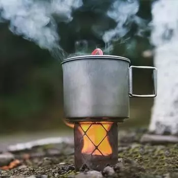 Ветрозащитный экран для походной плиты, сверхлегкий, из нержавеющей стали, подставка для спиртовой плиты, ветрозащитный экран, многофункциональный чехол для лампы для кемпинга и пеших походов на открытом воздухе