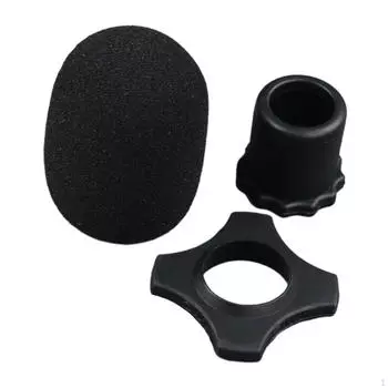 Ветрозащитный экран для ручного микрофона для живых выступлений чёрный