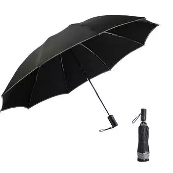 Ветрозащитный автоматический зонт, мужской обратный автомобильный зонт, 3 складных авто, роскошные большие ветрозащитные зонты, женский автоматический зонт чёрный