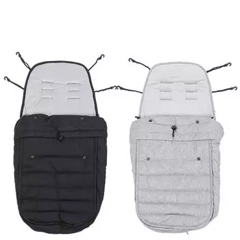 Ветрозащитный чехол для детской коляски, утолщенный чехол для ножек малыша с затягивающимся замком Black