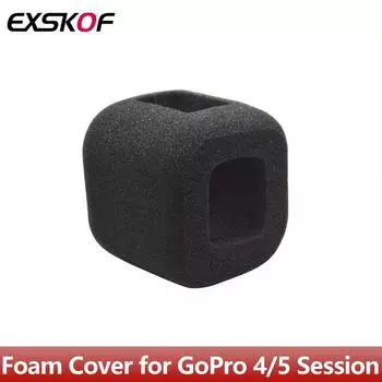 Ветрозащитный чехол для лобового стекла с шумоподавлением от ветра и пенопластом, ветрозащитный чехол для экшн-камеры Gopro Hero 5 4 Session, аксессуары