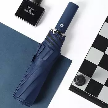 Ветрозащитный двухслойный зонт с 12 костями, полностью автоматический зонт от дождя для мужчин и женщин, роскошный деловой мужской большой зонтик