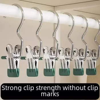 Ветрозащитный многофункциональный зажим из нержавеющей стали для одежды, брюк, шапок и носков Random Color [1 piece]