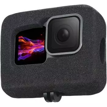 Ветрозащитный пенный шумоподавляющий чехол для GoPro 13 12 11 10 9 пенный ветрозащитный экран черный губчатый протектор для камеры аксессуары