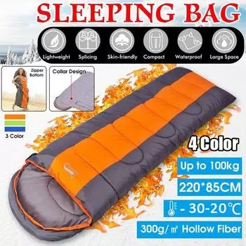Ветрозащитный спальный мешок для кемпинга на открытом воздухе, сверхлегкий теплый спальный мешок, одеяло для альпинизма, путешествий, пешего туризма, отеля None оранжевый