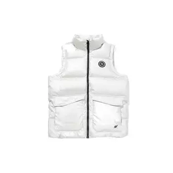 Ветрозащитный теплый жилет с логотипом серии Li Ning Wade с воротником-стойкой, мужские жилеты, антарктический серый AMRQ009-4 M