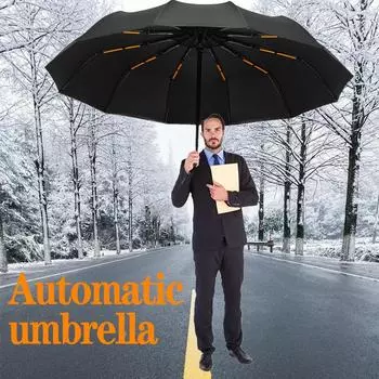 Ветрозащитный устойчивый зонт, полностью автоматический зонт от дождя для мужчин и женщин, 12 К, прочный, роскошный, деловой, мужской, большой, зонтик для путешествий