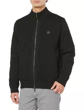 Ветрозащитный вязаный свитер на молнии Golf LL [St. Эндрюс] Мужской (12G джерси/на подкладке) / / 042-3272151 010_Черный