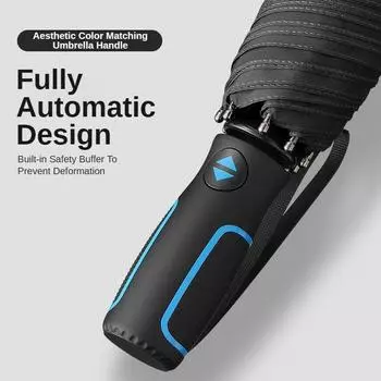 Ветрозащитный зонт для гольфа для мужчин, большой размер, портативный автоматический зонт от дождя, диаметр 113 см, большие складные зонты тёмно-синий